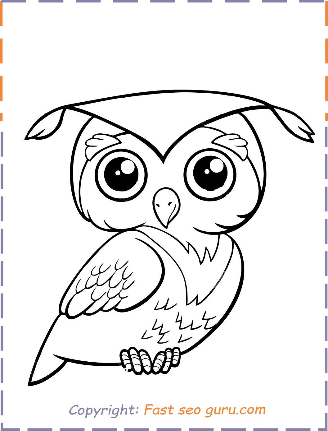 owl coloring pages printable for kids